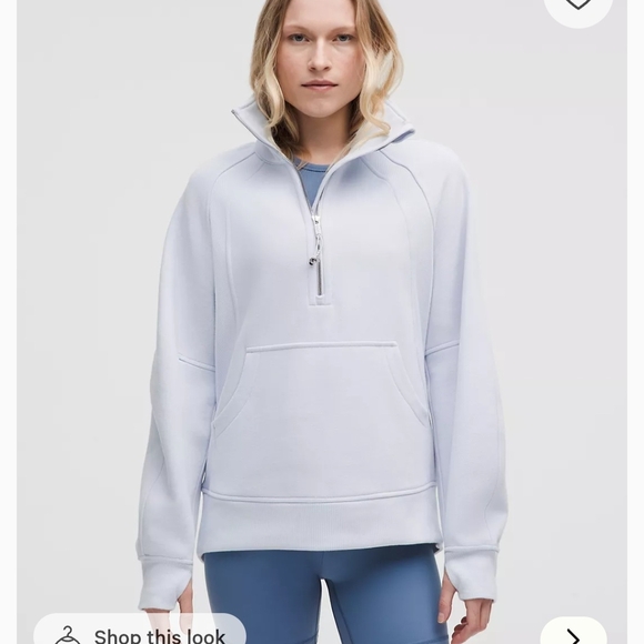 NWT scuba lululemon Light Blue Crew Neck Sweater Sz XL/XXL - Picture 3 of 6